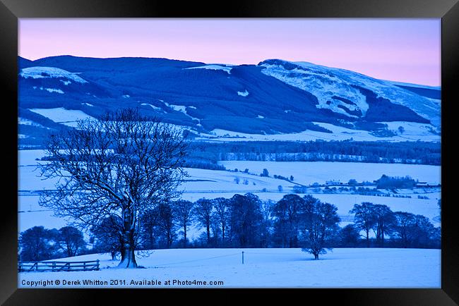 The Earn Valley in Winter Framed Print by Derek Whitton