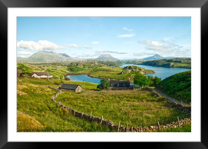 Magnificent views to mountains  Framed Mounted Print by Derek Whitton