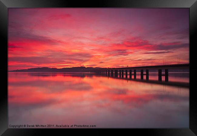 River Tay, Dundee Sunrise Framed Print by Derek Whitton