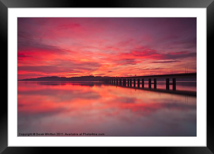 River Tay, Dundee Sunrise Framed Mounted Print by Derek Whitton