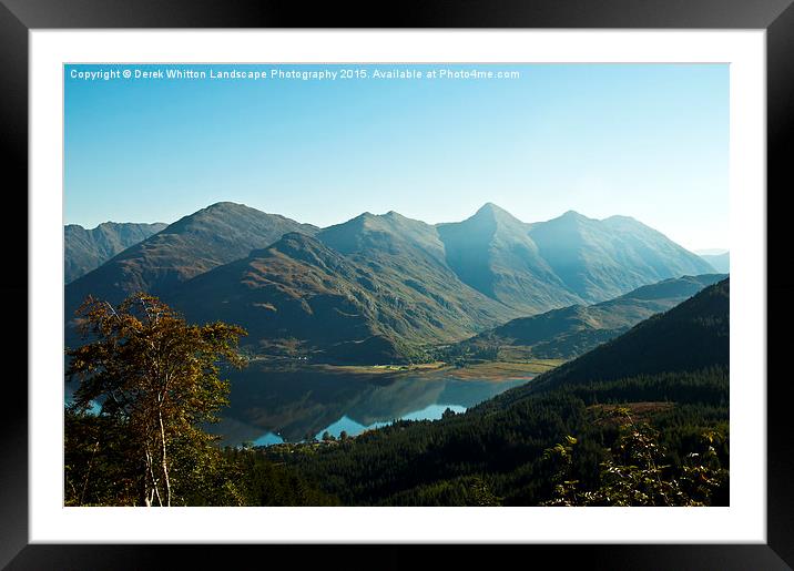  Five Sisters of Kintail Framed Mounted Print by Derek Whitton