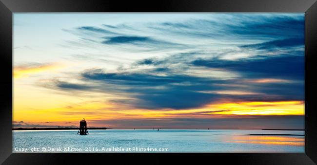 Larick Beacon Tayport Framed Print by Derek Whitton