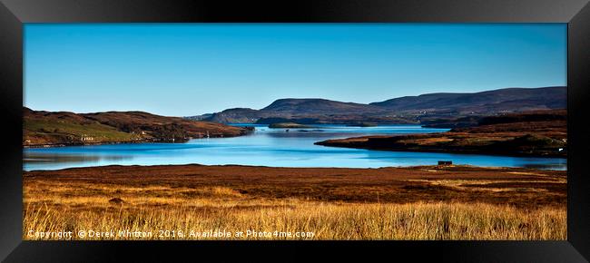 Loch Greshornish Panorama Framed Print by Derek Whitton