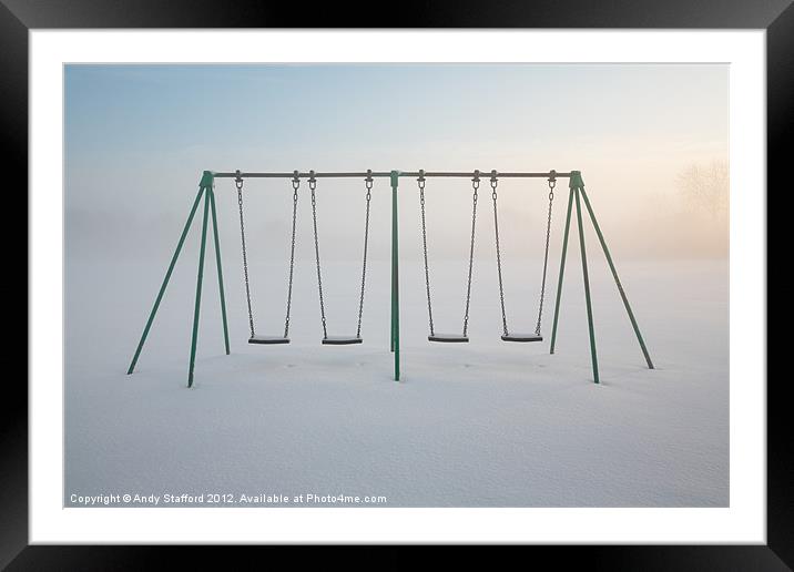 Swings Framed Mounted Print by Andy Stafford