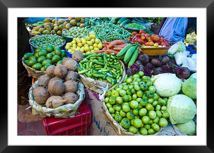 vegetable market Framed Mounted Print by Hassan Najmy