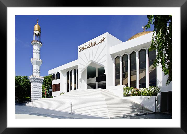 islamic center of Male Maldives Framed Mounted Print by Hassan Najmy