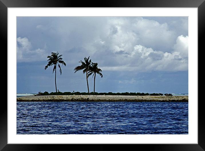 small island Framed Mounted Print by Hassan Najmy