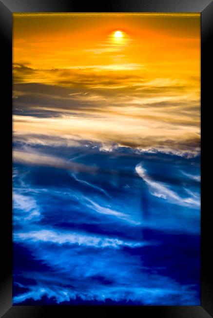 A sunset in reverse Framed Print by Hassan Najmy