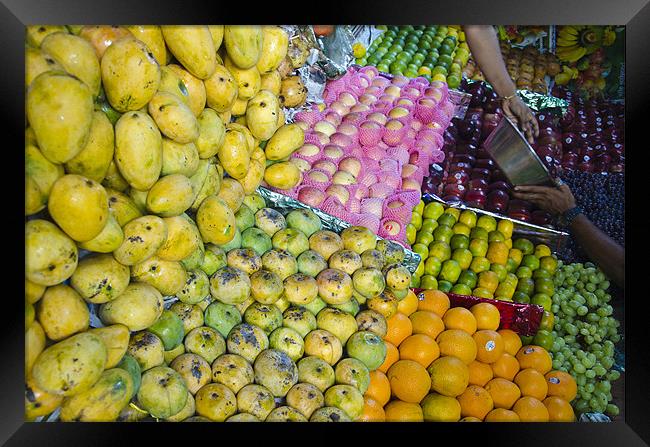 fruits selling Framed Print by Hassan Najmy