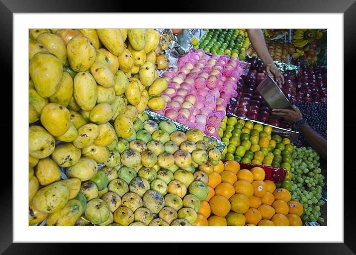 fruits selling Framed Mounted Print by Hassan Najmy
