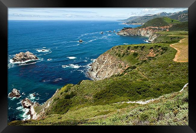 California coast at Big Sur Framed Print by Nataliya Dubrovskaya