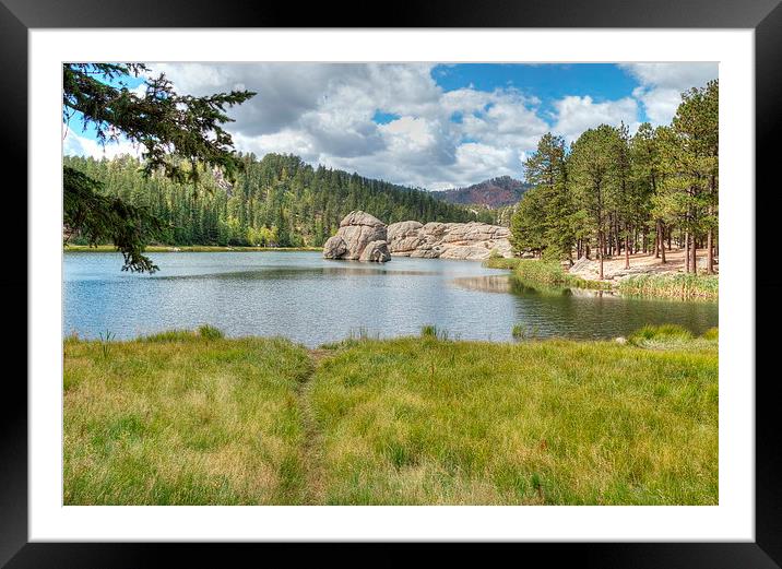 Lake Sylvan, South Dakota Framed Mounted Print by Nataliya Dubrovskaya