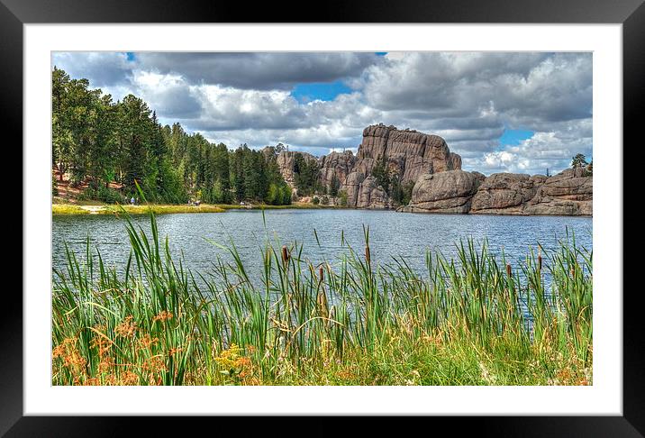 Lake Sylvan, South Dakota Framed Mounted Print by Nataliya Dubrovskaya