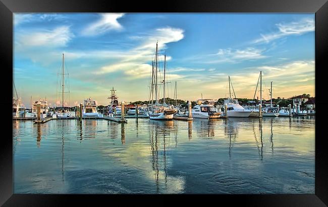 Marina at St. Augustine Framed Print by Nataliya Dubrovskaya