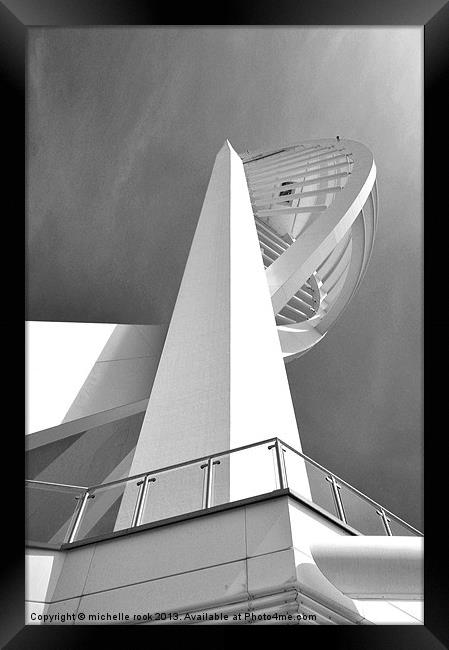 Spinnaker Tower Framed Print by michelle rook