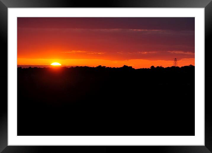  sunset silhouettes Framed Mounted Print by michelle rook