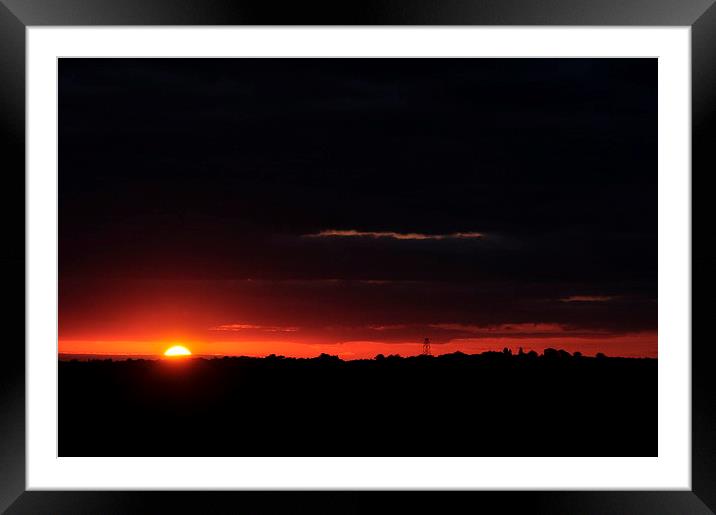  Dark sunset skies Framed Mounted Print by michelle rook