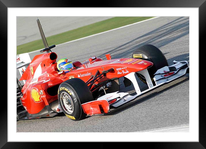 Felipe Mass - F1 Ferrai F150 - Catalunya Framed Mounted Print by SEAN RAMSELL