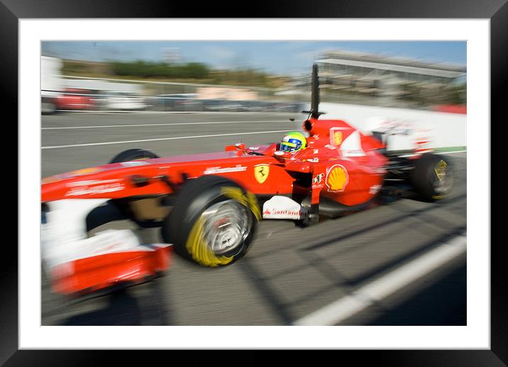 Felipe Massa - Catalunya - Spain 2011 Framed Mounted Print by SEAN RAMSELL