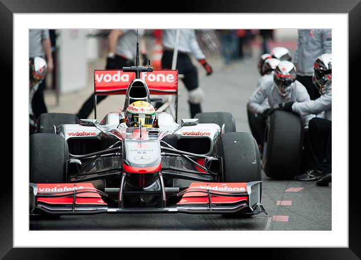 Lewis Hamilton - 25   McLaren F1 Framed Mounted Print by SEAN RAMSELL