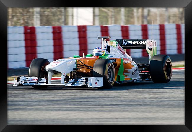 Paul Di Resta - Force India 2011 Framed Print by SEAN RAMSELL