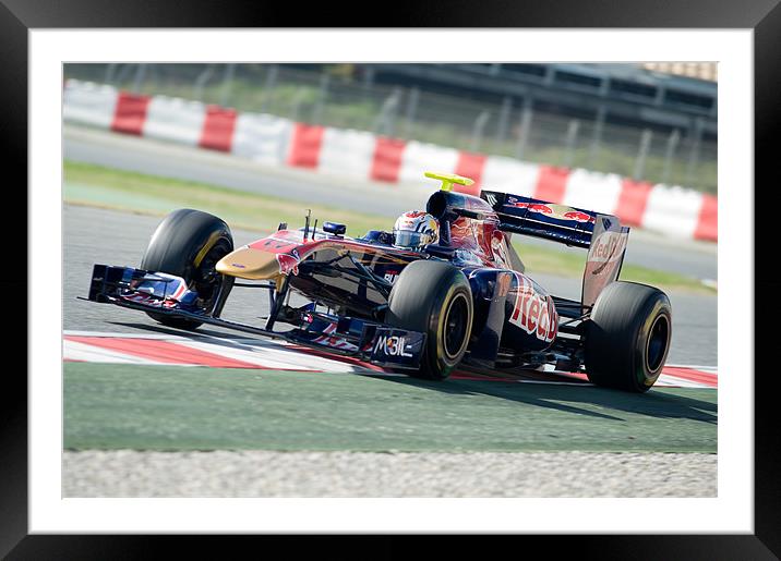 Sebastien Buemi - Toro Rosso 2011 Framed Mounted Print by SEAN RAMSELL