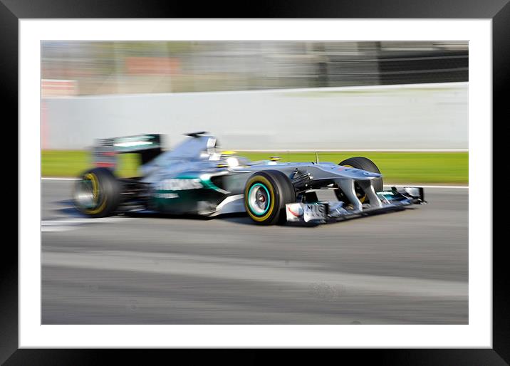 Nico Rosberg Framed Mounted Print by SEAN RAMSELL