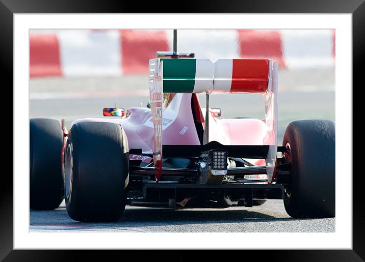 Fernando Alonso Framed Mounted Print by SEAN RAMSELL