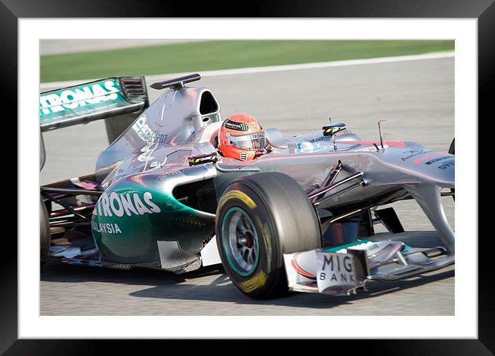 Michael Schumacher - Framed Mounted Print by SEAN RAMSELL