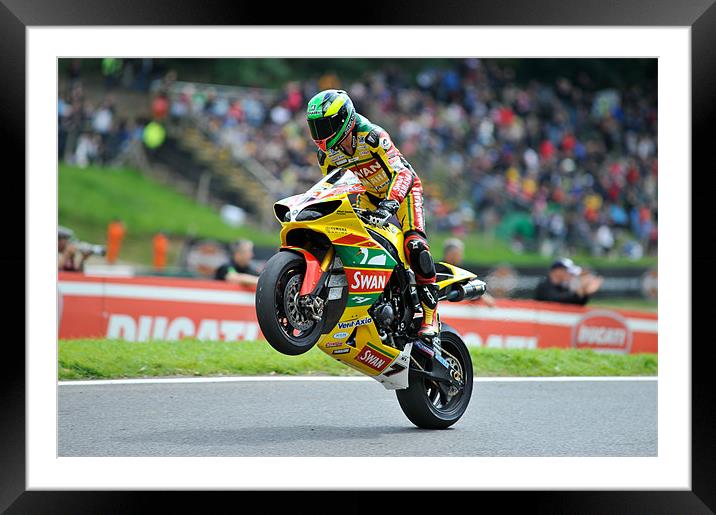 Michael Laverty - Swan Yamaha - 2011 Framed Mounted Print by SEAN RAMSELL