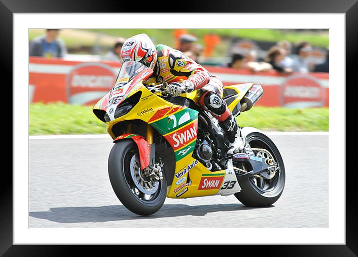 Tommy Hill at Cadwell Park 2011 Framed Mounted Print by SEAN RAMSELL