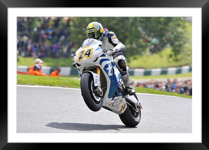 Patric Muff - Tyco Honda Cadwell Park Framed Mounted Print by SEAN RAMSELL