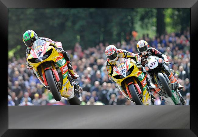 Tommy Hill, Michael Laverty, Shane Brne at Cadwell Framed Print by SEAN RAMSELL