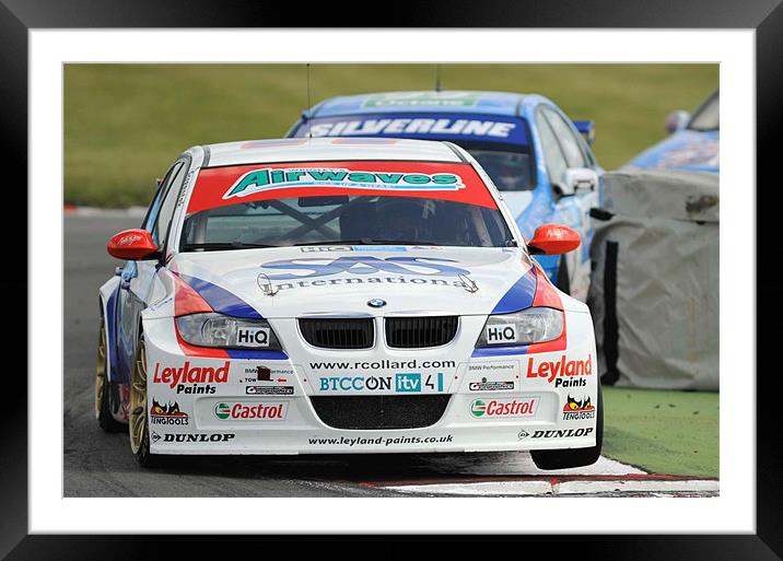 Rob Collard/Jonathan Adam - BTCC 2009 Framed Mounted Print by SEAN RAMSELL