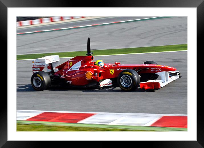 Felipe Massa - Scuderia Ferrari 2011 Framed Mounted Print by SEAN RAMSELL