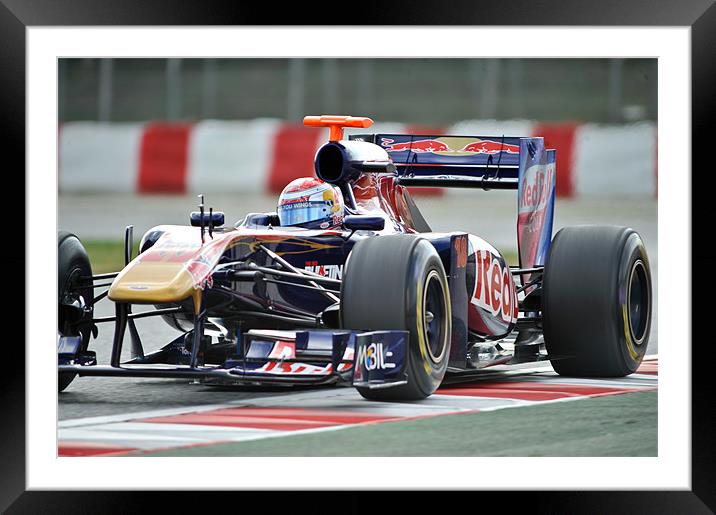 Sebastian Buemi - 2011 - Toro Rosso Framed Mounted Print by SEAN RAMSELL