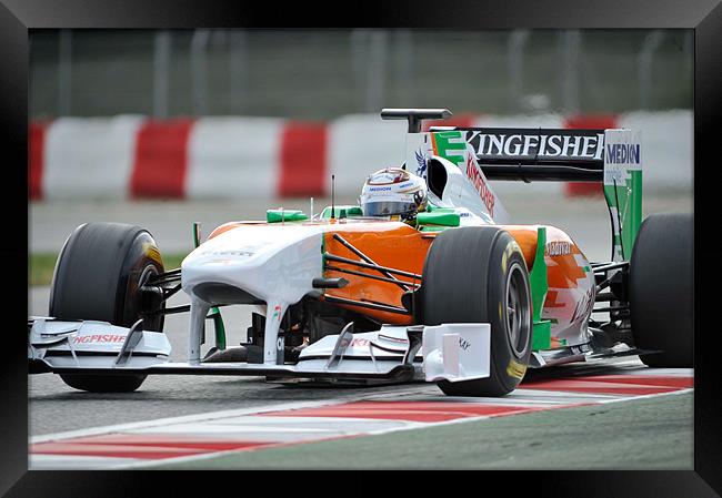Adrian Sutil - 2011 - Force India Framed Print by SEAN RAMSELL