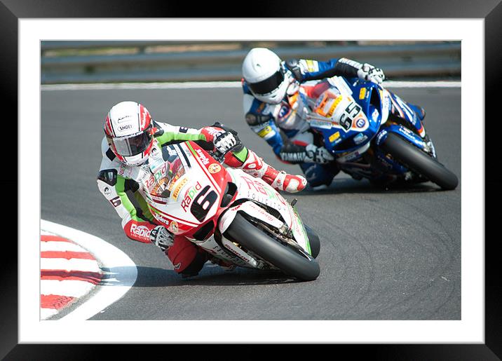 Michael Rutter - BSB - 2011 Framed Mounted Print by SEAN RAMSELL
