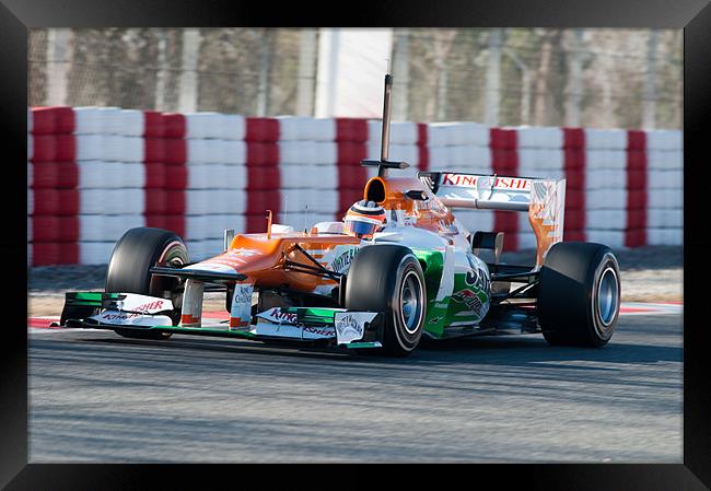 Nico Hulkenberg 2012 Catalunya Framed Print by SEAN RAMSELL