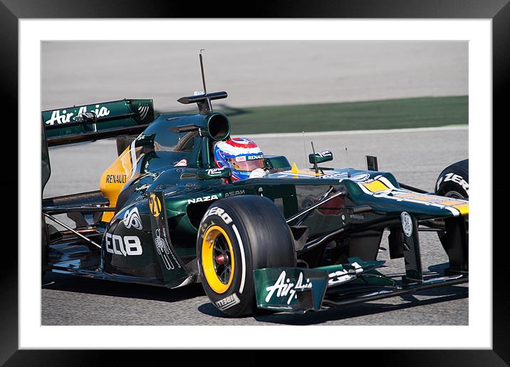 Vitaly Petrov - Caterham 2012 Framed Mounted Print by SEAN RAMSELL
