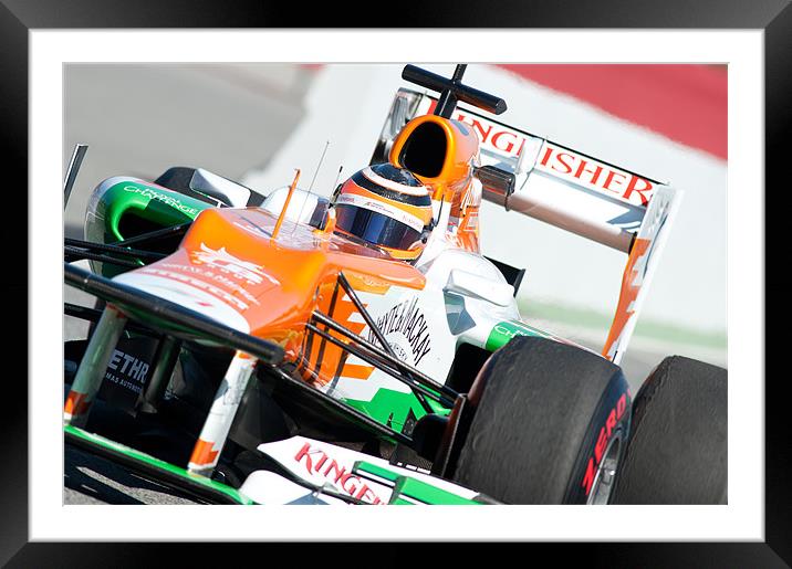 Nico Hulkenberg 2012 Force India Framed Mounted Print by SEAN RAMSELL