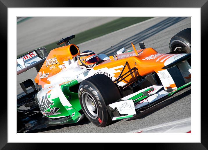 Nico Hulkenberg - Force India - 2012 Framed Mounted Print by SEAN RAMSELL