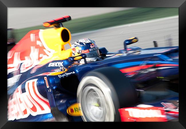 Sebastian Vettel - 2012 Framed Print by SEAN RAMSELL