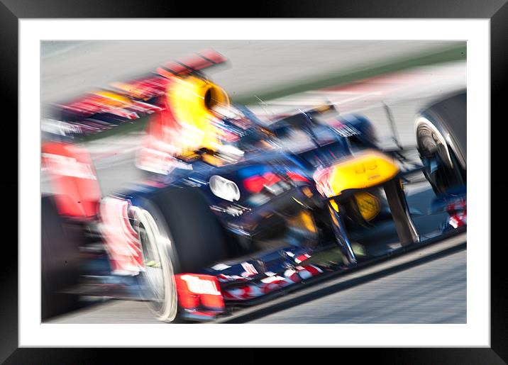 Sebastian Vettel 2012 Framed Mounted Print by SEAN RAMSELL