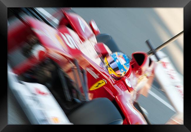 Fernando Alonso 2012 Framed Print by SEAN RAMSELL