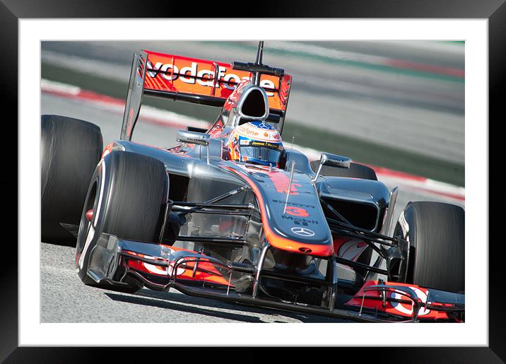 Jenson Button 2012 Spain Framed Mounted Print by SEAN RAMSELL