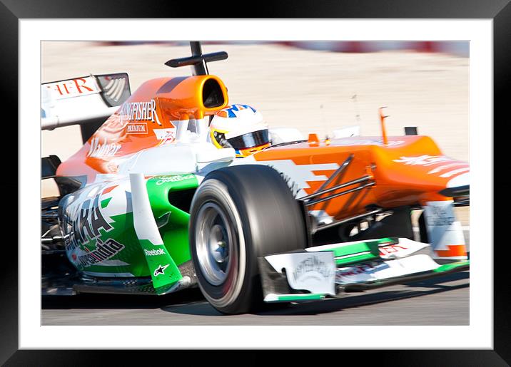 Paul di Resta - Spain - 2012 Force India Framed Mounted Print by SEAN RAMSELL