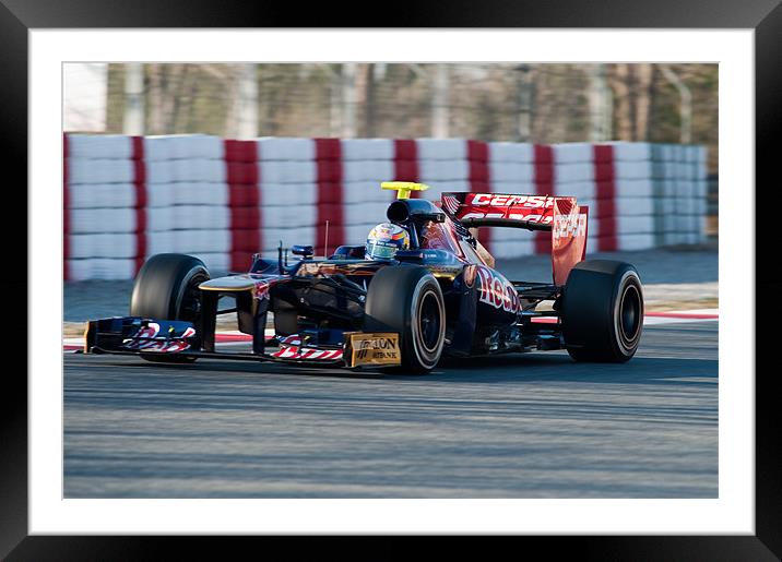 Jean-Éric Vergne 2012 Toro Rosso Framed Mounted Print by SEAN RAMSELL