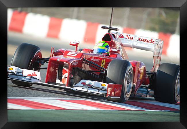 Felipe Massa - Spain 2012 - Ferrari Framed Print by SEAN RAMSELL