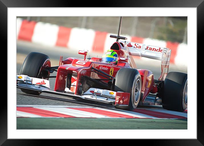 Felipe Massa - Spain 2012 - Ferrari Framed Mounted Print by SEAN RAMSELL